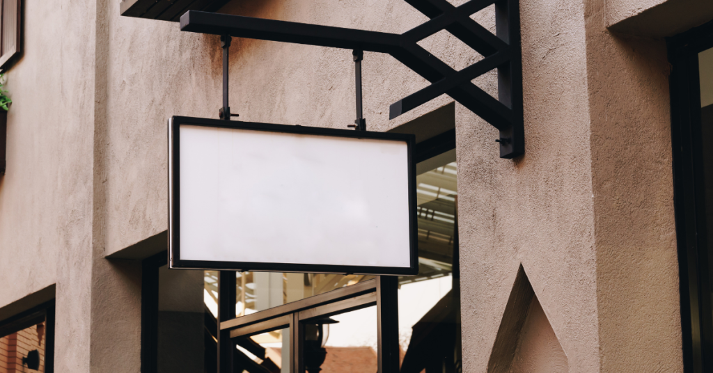 outdoor business signage
