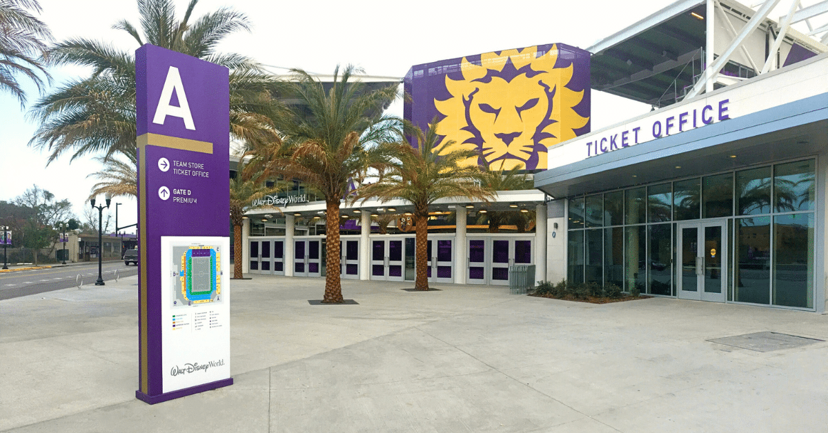 sports stadium signage